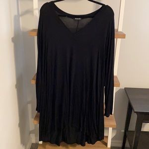 Soft black vneck dress